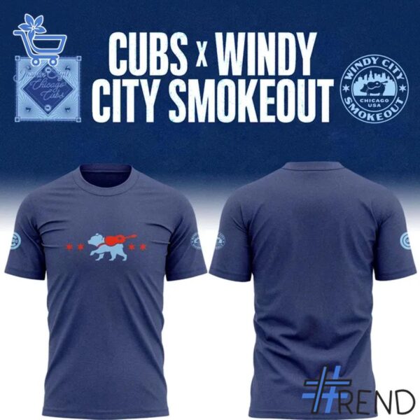 Premium-quality product featuring the Chicago Cubs Windy City Smokeout Shirt design