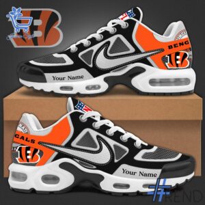 Custom look featuring the signature Cincinnati Bengals TN Air Max Shoes design