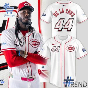 Level up your everyday style with Cincinnati Reds Elly De La Cruz White 2025 MLB Speedway Classic Home Player Jersey 1 jpg.