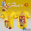 Close-up view of the Cincinnati Reds The Simpsons Baseball Jersey print