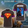 Detailed Cleveland Browns Superman Shirt graphic on quality fabric