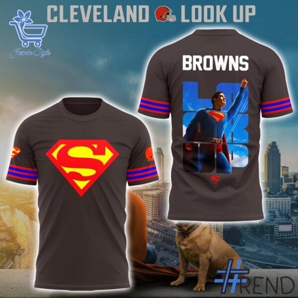 Detailed Cleveland Browns Superman Shirt graphic on quality fabric