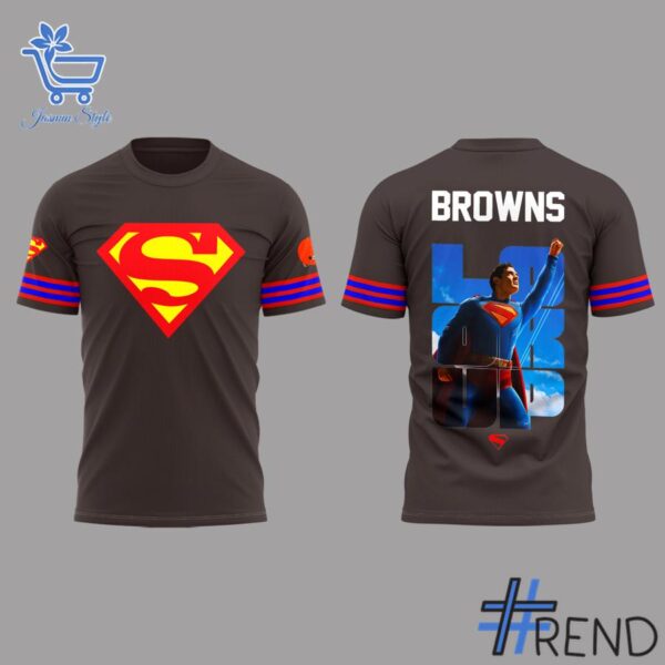 Detailed Cleveland Browns Superman Shirt graphic on quality fabric