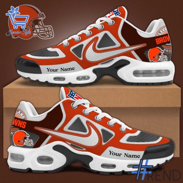 Custom look featuring the signature Cleveland Browns TN Air Max Shoes design