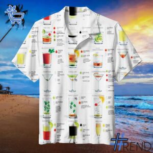Cocktail types Hawaiian Shirt design on casual wear for everyday style