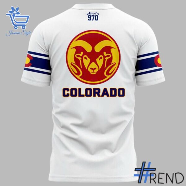 Side view of Colorado State Rams For Our State Uniform Shirt showcasing iconic low-top silhouette.