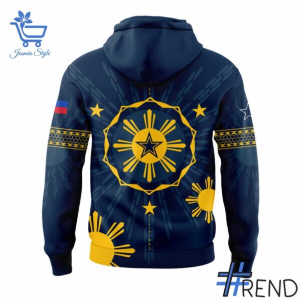 Custom apparel with the bold Dallas Cowboys Filipino Heritage Blue Hoodie design