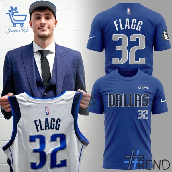 Limited-edition apparel with custom Dallas Mavericks Flagg Captured Shirt print
