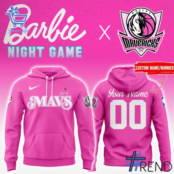 Custom look featuring the signature Dallas Mavericks x Barbie Hoodie design