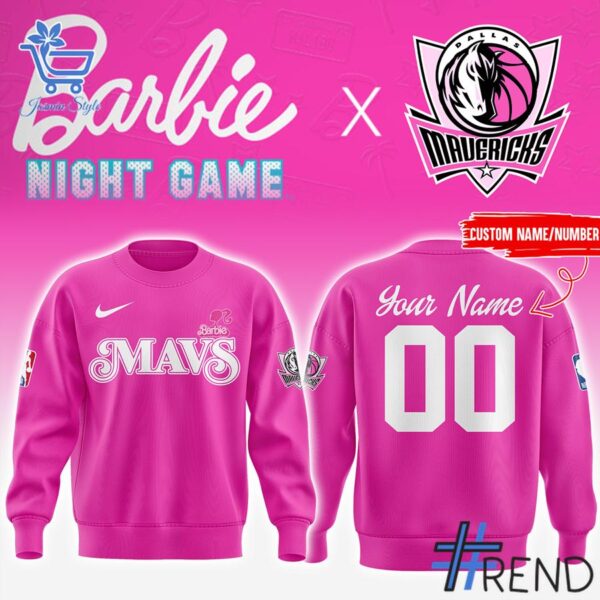 Custom look featuring the signature Dallas Mavericks x Barbie Hoodie design