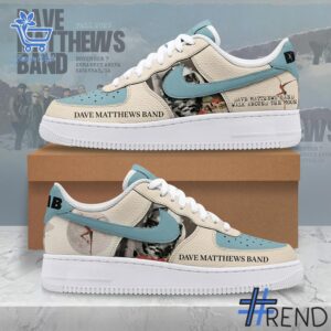 Close-up view of the Dave Matthews Band Walk Around the Moon Nike Air Force print