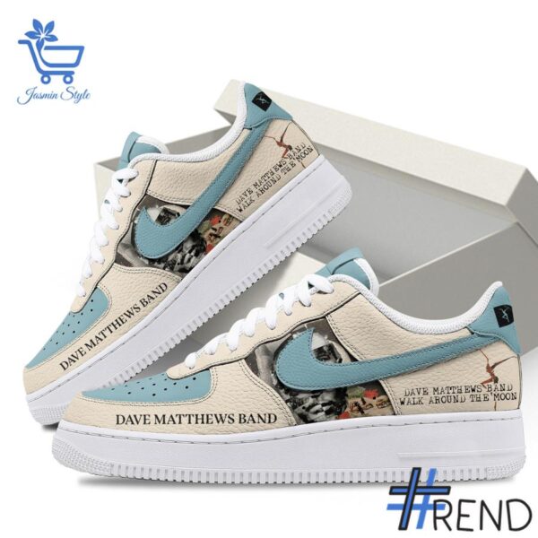 Close-up view of the Dave Matthews Band Walk Around the Moon Nike Air Force print