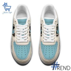 Close-up view of the Dave Matthews Band Walk Around the Moon Nike Air Force print