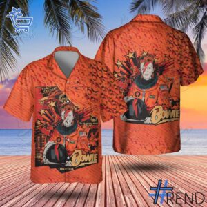 Premium-quality product featuring the David Bowie Hawaiian Shirt design