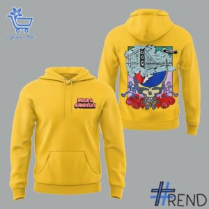 Close-up view of the Dead Forever Return To San Francisco Hoodie print