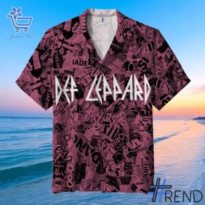 Def Leppard Hawaiian Shirt design on casual wear for everyday style