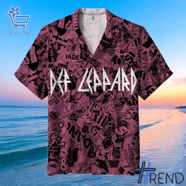 Def Leppard Hawaiian Shirt design on casual wear for everyday style