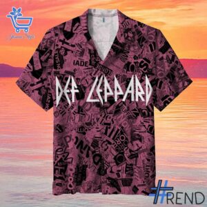 Def Leppard Hawaiian Shirt design on casual wear for everyday style