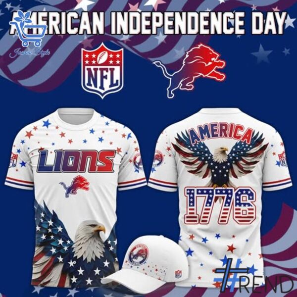 Premium-quality product featuring the Detroit Lions American Independence Day Shirt design