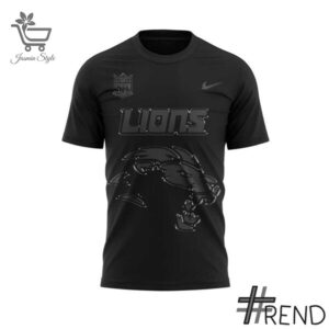 Custom apparel with the bold Detroit Lions Back In Black Shirt design