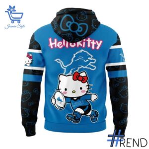 Detailed Detroit Lions Hello Kitty Hoodie graphic on quality fabric