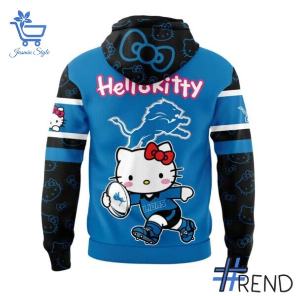 Detailed Detroit Lions Hello Kitty Hoodie graphic on quality fabric