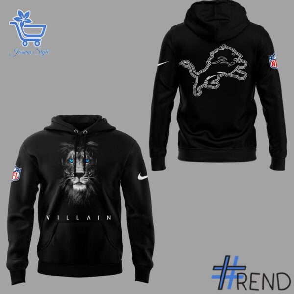 Styled look featuring Detroit Lions VILLAIN Black Hoodie for everyday wear