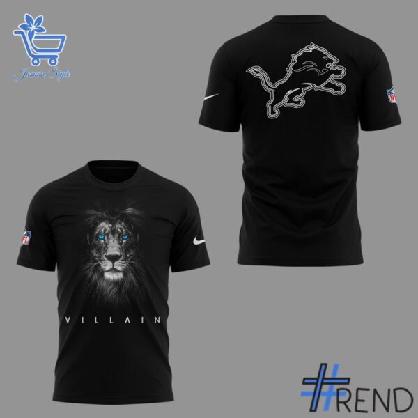Styled look featuring Detroit Lions VILLAIN Black Hoodie for everyday wear