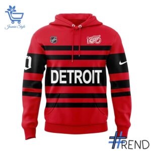 Side view of Detroit Red Wings Centennial Uniform Retro Hoodie showcasing iconic low-top silhouette.