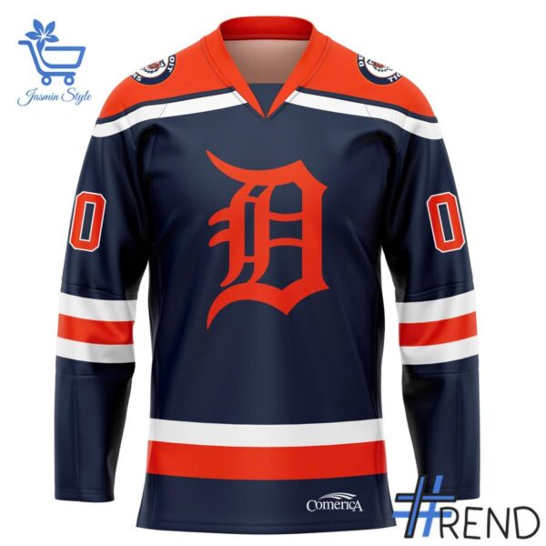 Detailed view of the 2 Detroit Tigers 2025 Hockey Jersey print on fabric