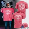 Street-style look featuring the unique Detroit Tigers Everybody vs Cancer Day Pink Shirt artwork