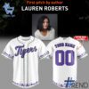 Performance meets personality in every Detroit Tigers Lauren Roberts Baseball Jersey detail.