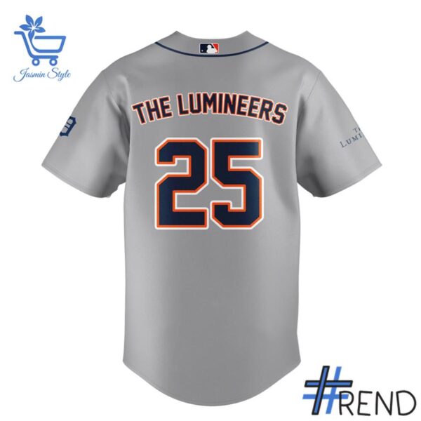 Limited-edition apparel with custom Detroit Tigers The Lumineers Baseball Jersey print