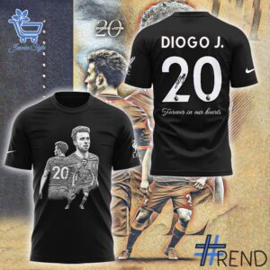 Soft and durable fabric with bold Diogo Jota Forever In Our Hearts Shirt print