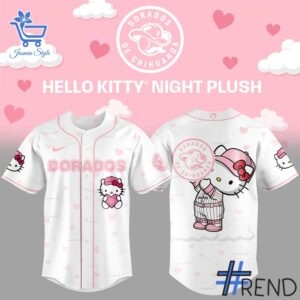 Performance meets personality in every Dorados de Chihuahua Hello Kitty Night Baseball Jersey detail.