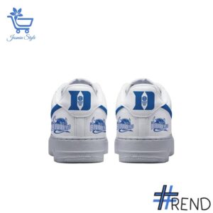 Trendy Duke Blue Devils Air Force Shoes featuring bold graphics and modern style