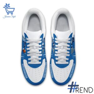 Trendy Duke Blue Devils Air Force Shoes featuring bold graphics and modern style