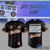 Custom look featuring the signature Durham Bulls DJ Screw Baseball Jersey design