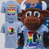 Side view of Durham Bulls Pride Night T Shirt showcasing iconic low-top silhouette.