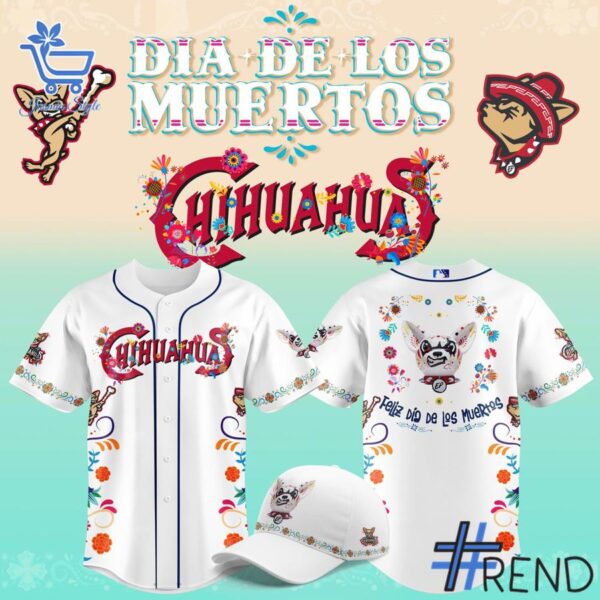 Custom look featuring the signature El Paso Chihuahuas Dia de los Muertos Jersey design