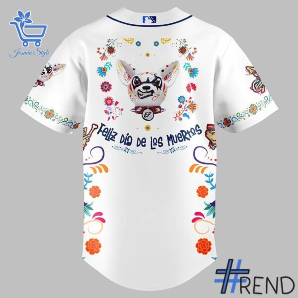 Custom look featuring the signature El Paso Chihuahuas Dia de los Muertos Jersey design