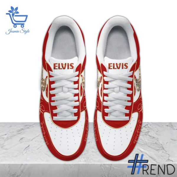Trendy Elvis Presley TCB Air Force Shoes featuring bold graphics and modern style