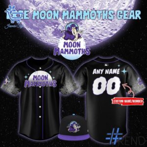 Custom look featuring the signature Erie Moon Mammoths take over UPMC Park Baseball jersey design