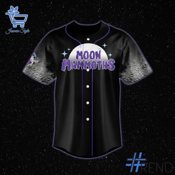 Custom look featuring the signature Erie Moon Mammoths take over UPMC Park Baseball jersey design