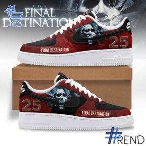 Trendy Final Destination Bloodlines Nike Air Force featuring bold graphics and modern style