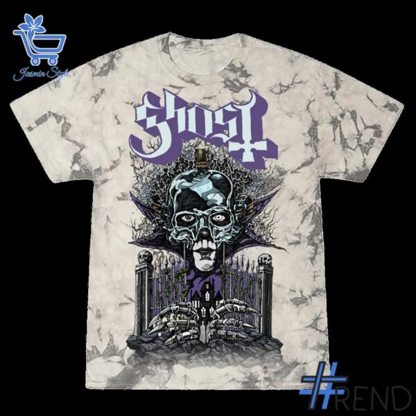 Close-up of the 1 Ghost Band The SKELETOUR Shirt showing detailed design and vibrant colors.
