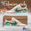 Side view of Gilmore Girls Life's Short Talk Fast Air Force Shoes showcasing iconic low-top silhouette.