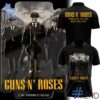 Close-up of the Guns N Roses World Tour to Birmingham 2025 Shirt 1 jpg showing detailed design and vibrant colors.