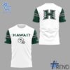 Detailed fabric and stitching showing 2 Hawaii Rainbow Warriors football New Uniforms Shirt