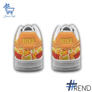 Custom apparel with the bold Hippie Love Peace Joy Nike Air Force Shoes design
